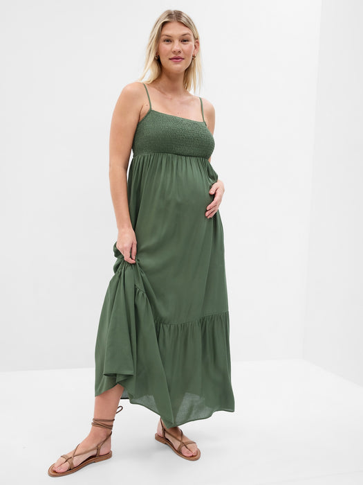 Maternity Smocked Maxi Dress