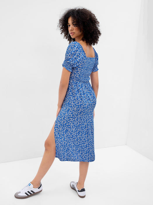 PROJECT GAP LENZING&#153 ECOVERO&#153 Puff Sleeve Midi Dress