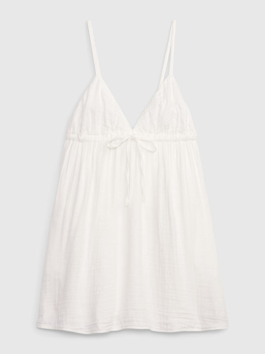 PROJECT GAP Gauze Tie-Front Mini Dress