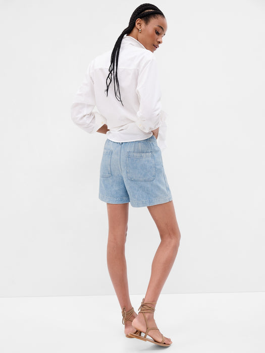 Easy Denim Utility Shorts with Washwell