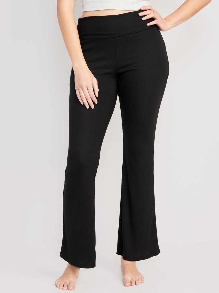 Mid-Rise UltraLite Foldover-Waist Flare Lounge Pants for Women — GAP  (International)