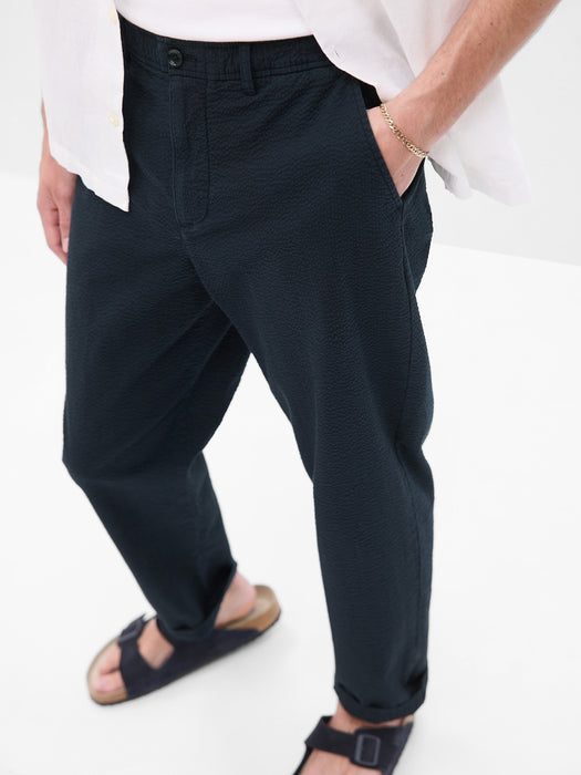 Lightweight Seersucker Pants with E-Waist