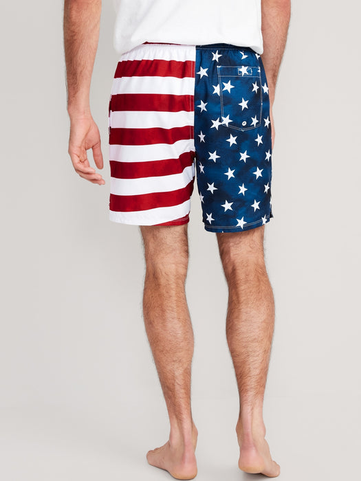 Printed Swim Trunks --7-inch inseam