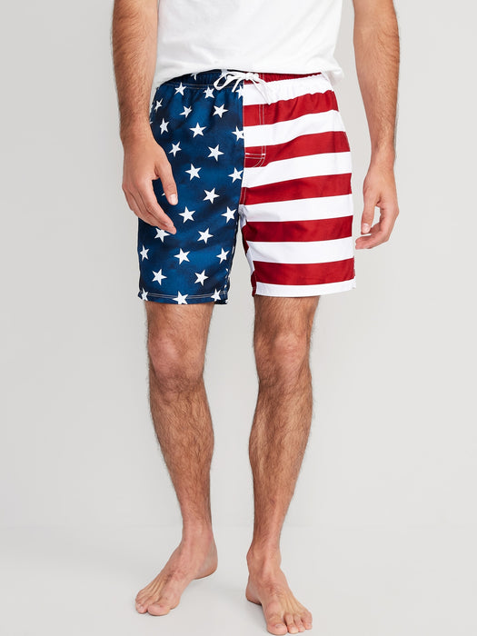 Printed Swim Trunks --7-inch inseam