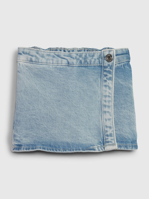 Toddler Denim Skort with Washwell