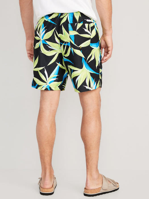 Printed Swim Trunks --7-inch inseam