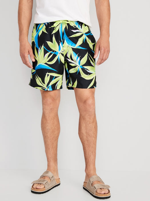 Printed Swim Trunks -- 7-inch inseam