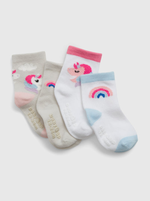 Toddler Unicorn Crew Socks (4-Pack)