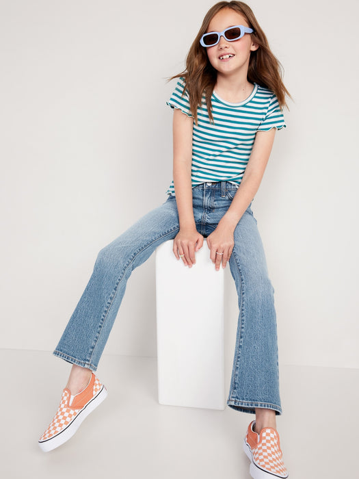 Mid-Rise Built-In Tough Boot-Cut Jeans for Girls