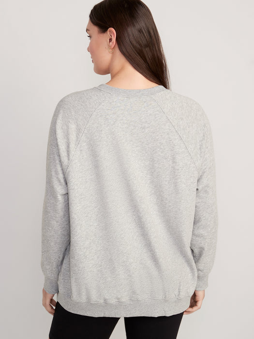 Oversized French Terry Tunic Sweatshirt