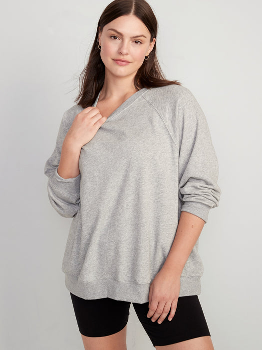 Oversized French Terry Tunic Sweatshirt