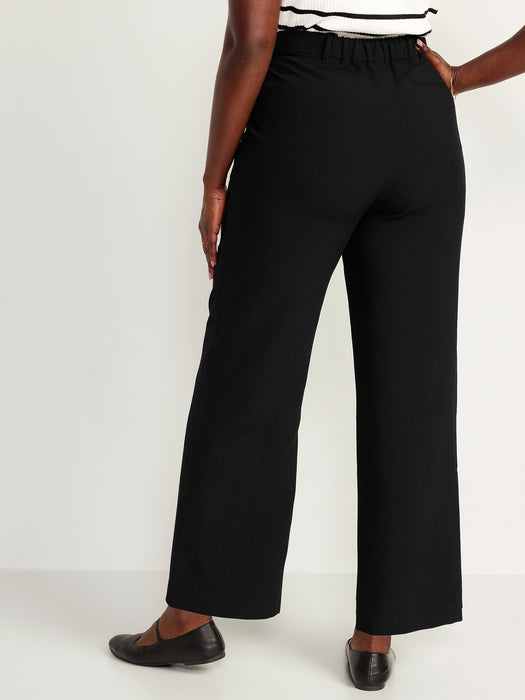 Extra High-Waisted Taylor Wide-Leg Trouser Suit Pants