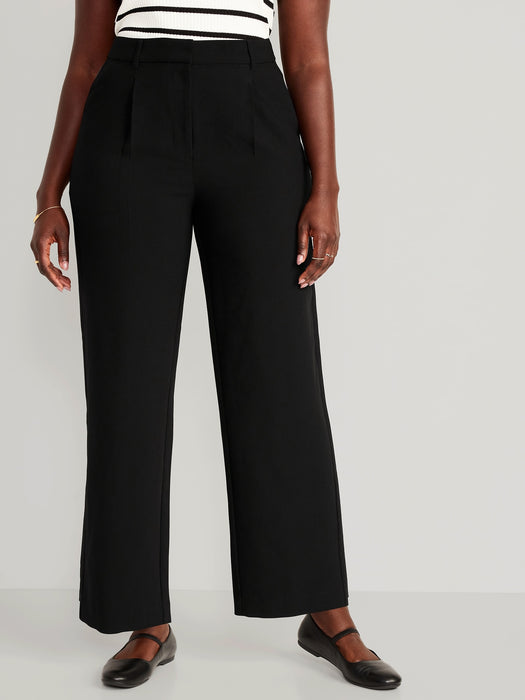 Extra High-Waisted Taylor Wide-Leg Trouser Suit Pants