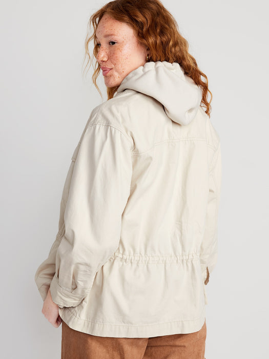 Cinched-Waist Utility Jacket