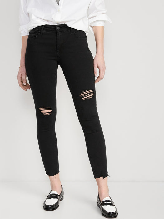 Mid-Rise Rockstar Super-Skinny Ankle Jeans