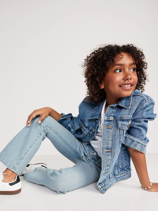 Mid-Rise Built-In Tough Boot-Cut Jeans for Girls