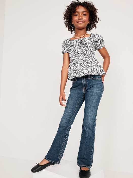 Mid-Rise Built-In Tough Boot-Cut Jeans for Girls