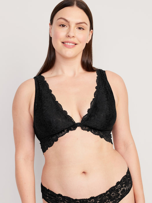 Lace Front-Close Bralette