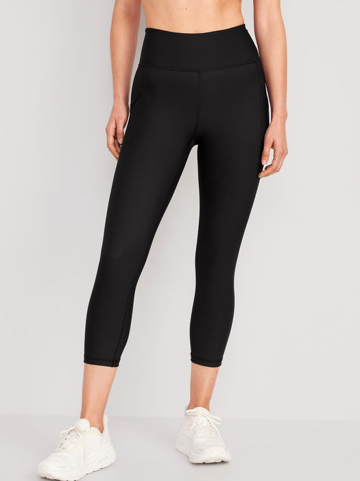 High-Waisted PowerSoft Crop Pocket Leggings