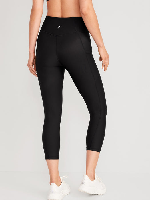 High-Waisted PowerSoft Crop Pocket Leggings