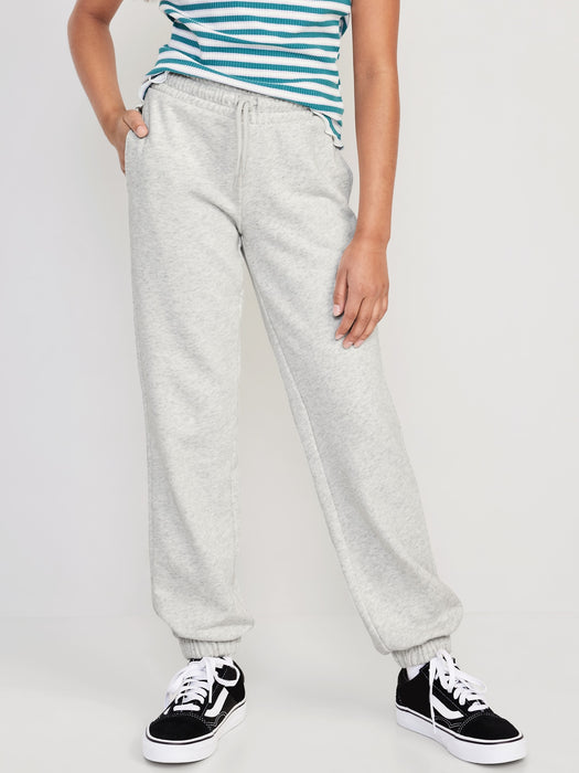 Cinched-Hem Jogger Sweatpants for Girls