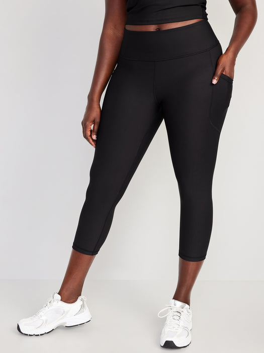 High-Waisted PowerSoft Crop Pocket Leggings