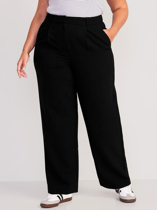 Extra High-Waisted Taylor Wide-Leg Trouser Suit Pants