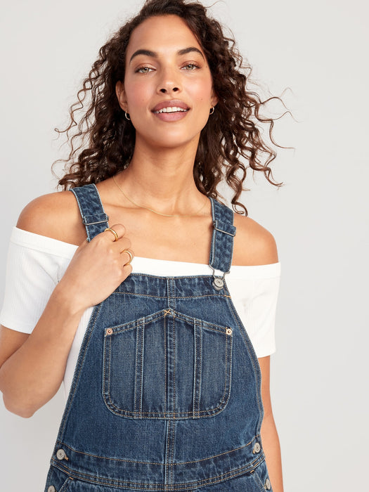 Slouchy Straight Jean Overalls