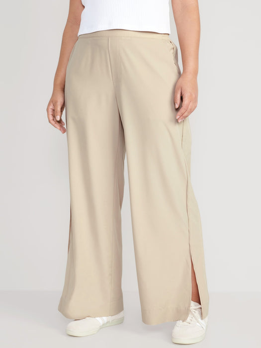 High-Waisted StretchTech Wide-Leg Pants