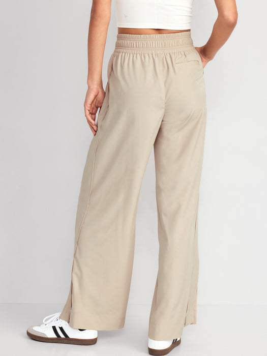 High-Waisted StretchTech Wide-Leg Pants