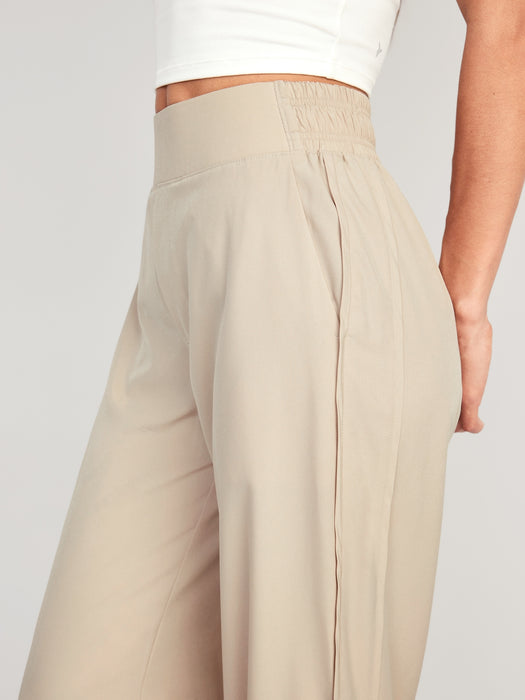 High-Waisted StretchTech Wide-Leg Pants