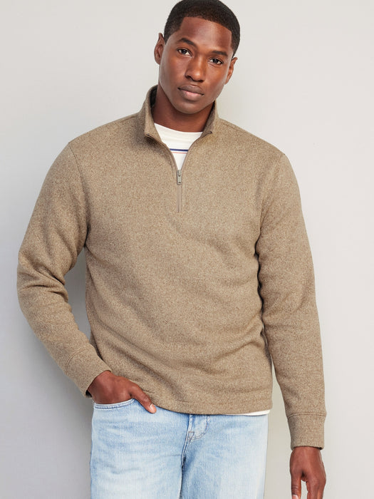 Sweater-Knit Quarter Zip