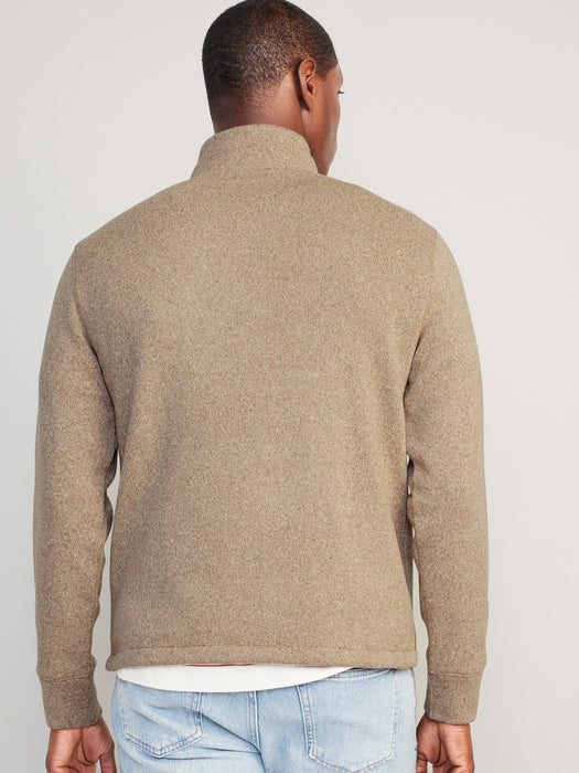 Sweater-Knit Quarter Zip