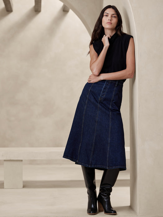 Pia Denim Midi Skirt