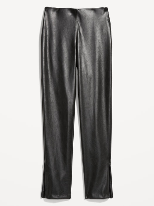 Extra High-Waisted Faux-Leather Pants