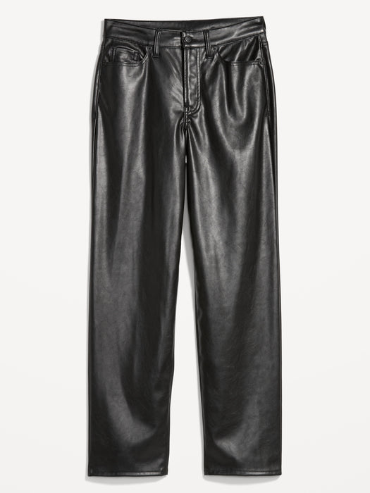 High-Waisted OG Loose Faux-Leather Pants