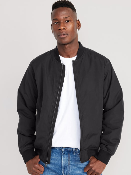 Water-Resistant Zip Bomber Jacket