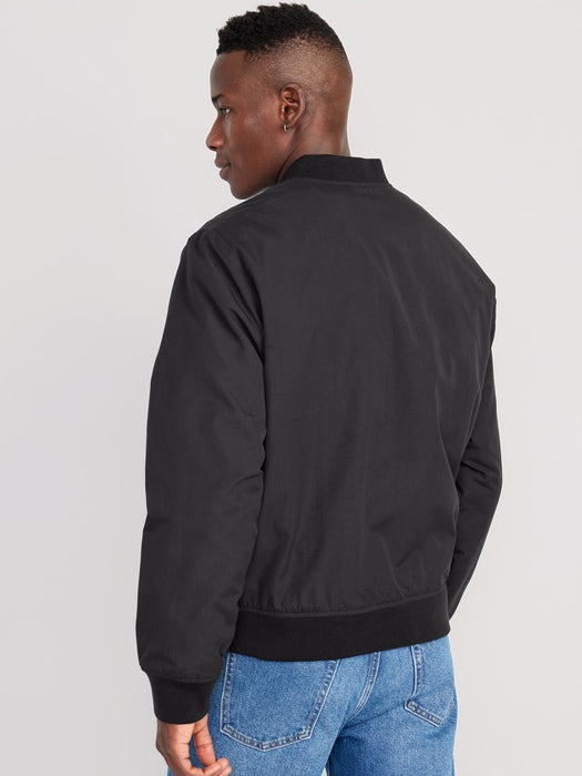 Water-Resistant Zip Bomber Jacket