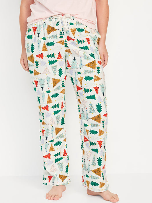 Mid-Rise Flannel Pajama Pants