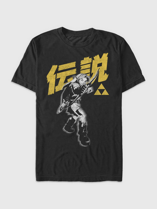 Nintendo Legend of Zelda Link Kanji Characters Graphic Tee