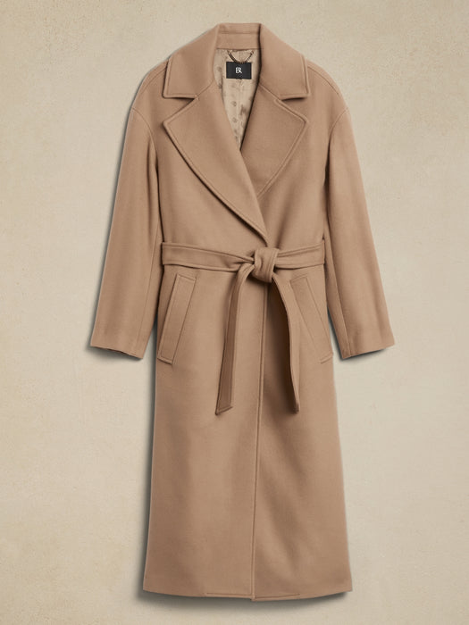 Pura Oversize Wool-Cashmere Wrap Coat