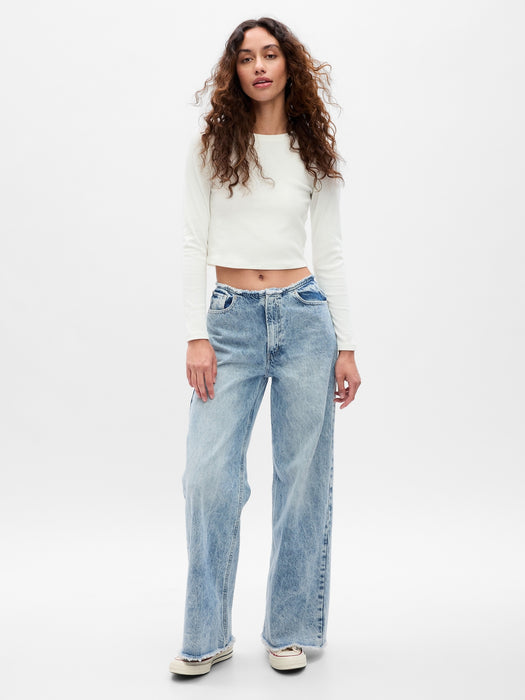 Cropped Rib T-Shirt