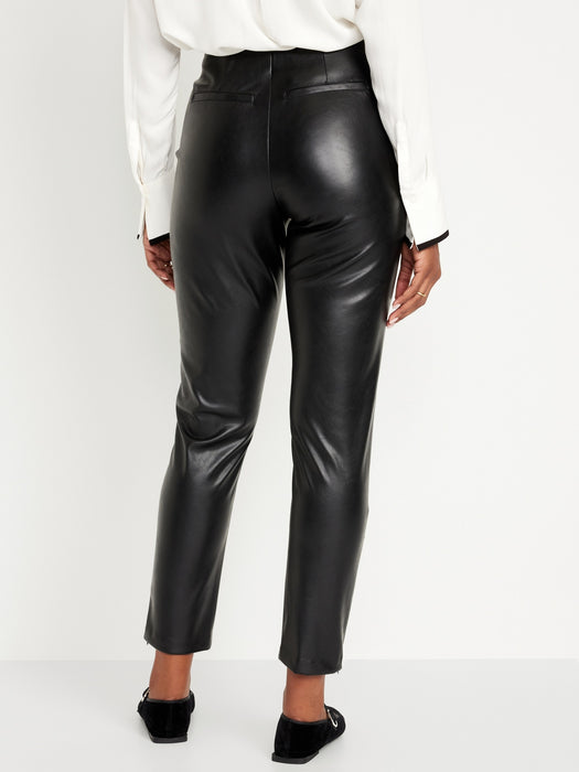 Extra High-Waisted Faux-Leather Pants