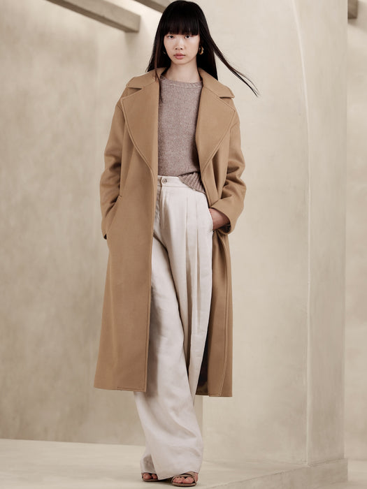 Pura Oversize Wool-Cashmere Wrap Coat