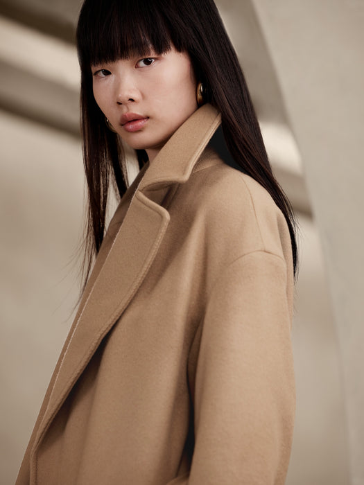 Pura Oversize Wool-Cashmere Wrap Coat