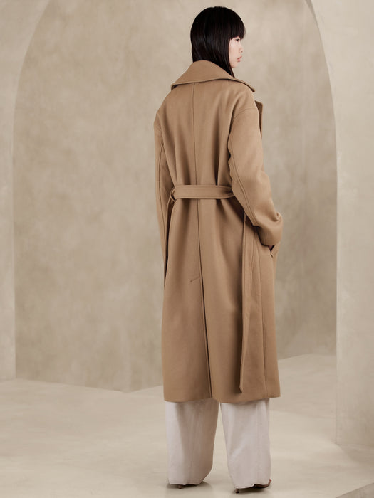 Pura Oversize Wool-Cashmere Wrap Coat