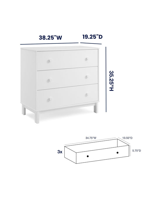 babyGap Legacy Knobs 3 Drawer Dresser