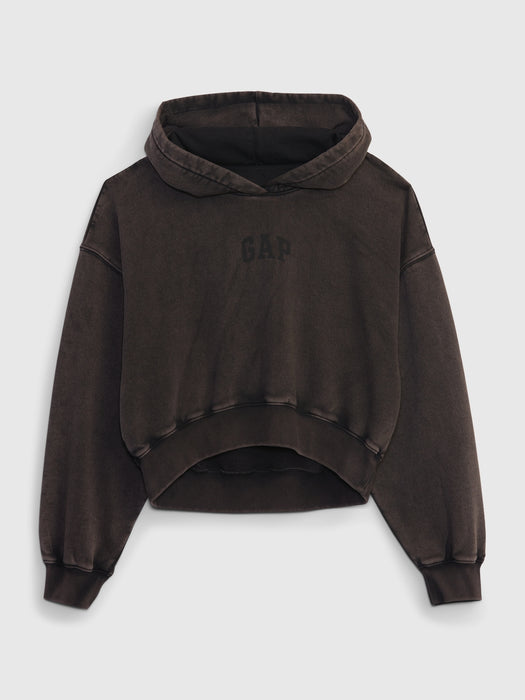 Arch Logo Cropped Hoodie