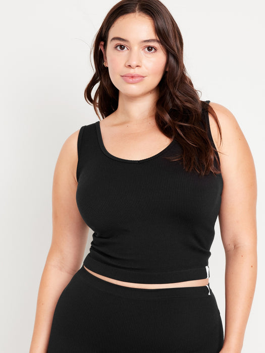 Rib-Knit Seamless Tank Top