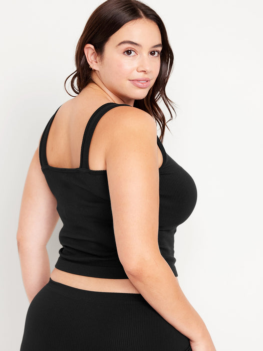 Rib-Knit Seamless Tank Top